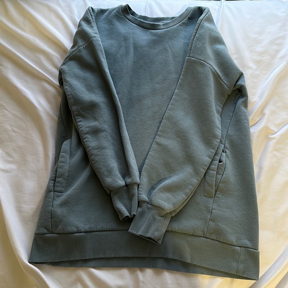 turquoise crewneck